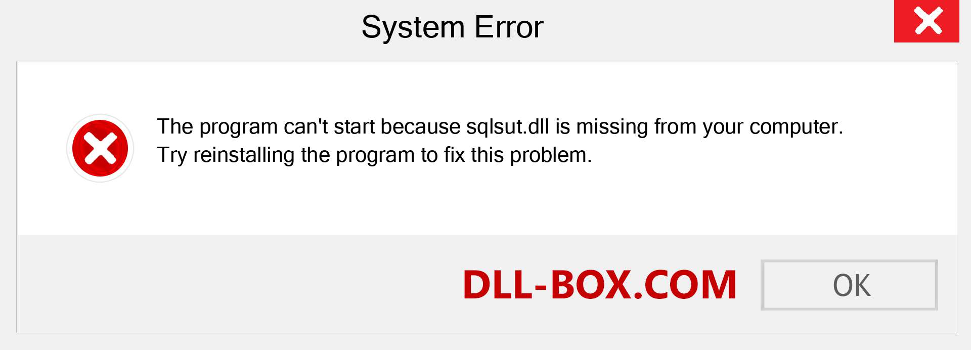  sqlsut.dll file is missing?. Download for Windows 7, 8, 10 - Fix  sqlsut dll Missing Error on Windows, photos, images